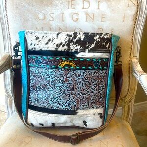 MYRA-Soham Leather & Hairon Bag